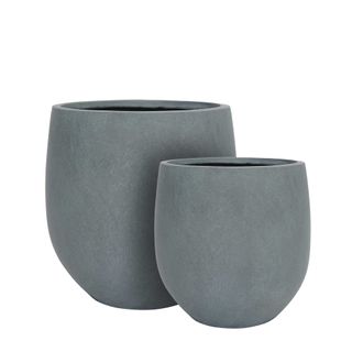 PRE-ORDER Luisa Small Planter Set of Two Grey