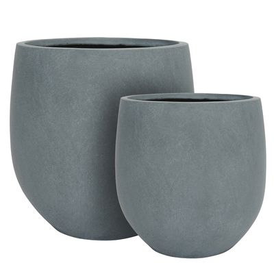 Luisa Large Planter Set of Two Grey