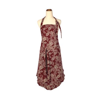 Fig Tree Frill Apron Ruby