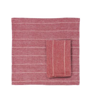 Wild Stripe Napkin Mulberry Set  of 4