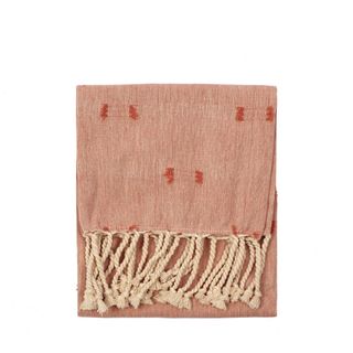 Tuff Tea Towel-Loose with fringe Rose Dawn