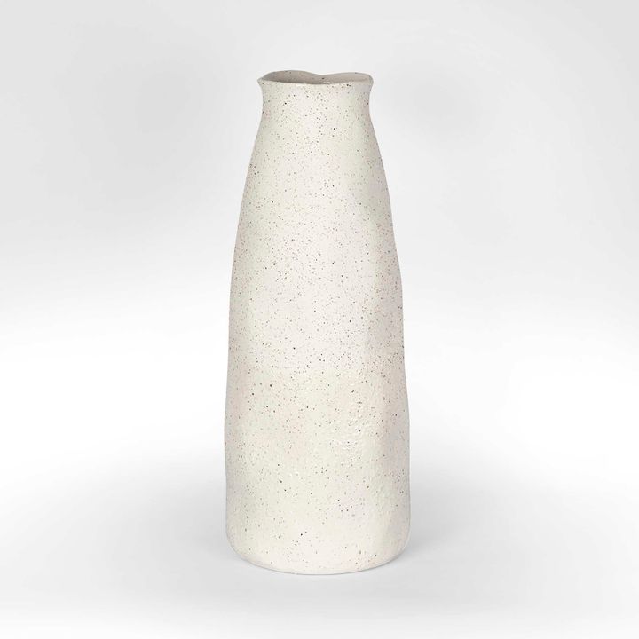 Tuba Ceramic Vase Large White