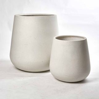 Tran Planter Set of 2 Cream Terrazzo