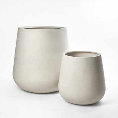 Tran Planter Set of 2 Cream Terrazzo