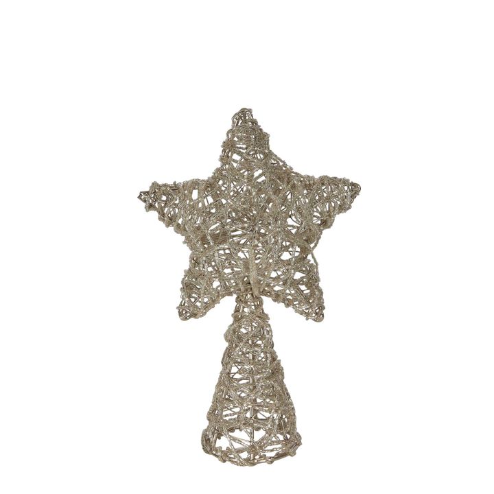 Antares Beaded Wire Tree Topper Small Silver