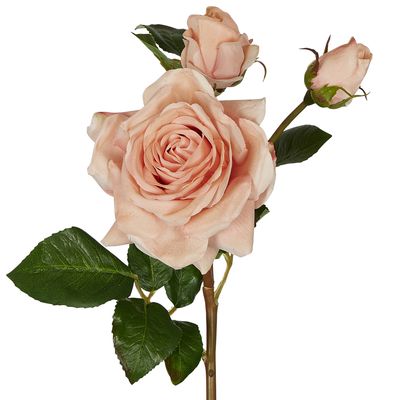 Olivia Bud Real Touch Rose Stem 53cm Blush