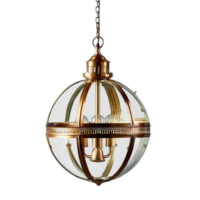 Saxon Ceiling Pendant Medium Antique Brass