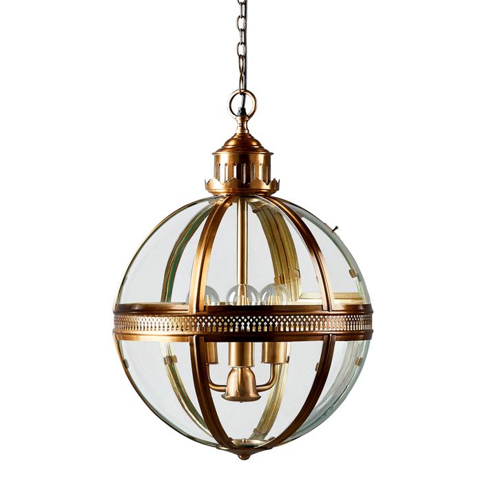 Saxon Ceiling Pendant Medium Antique Brass