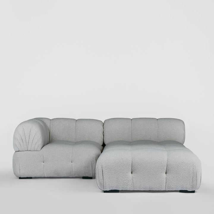 Hugo L Shape Sofa Vanilla Boucle