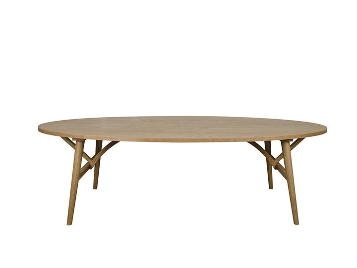 Jerico Oval Oak Dining Table Natural 260cm