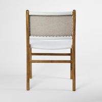 Marvin Dining Chair White Leather at The Back