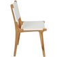Marvin Dining Chair White Leather at The Back