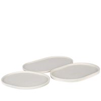 Esher Oval Platter Set Of 3 Chalk