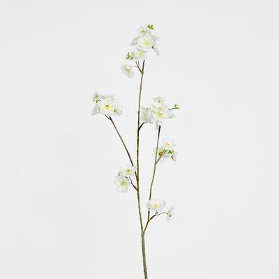 Blossom Spray White Green 84cm