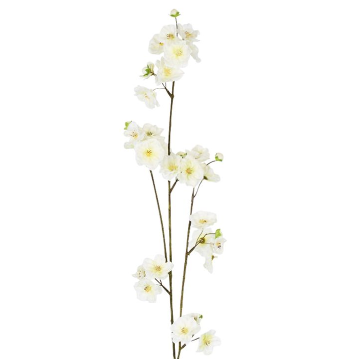 Blossom Spray White Green 84cm