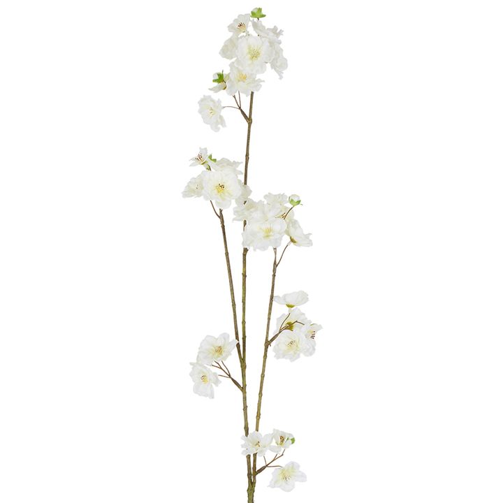 Blossom Spray White Green 84cm