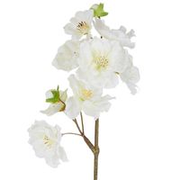 Blossom Spray White Green 84cm