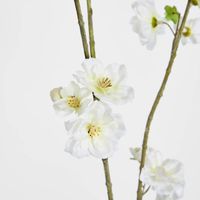 Blossom Spray White Green 84cm