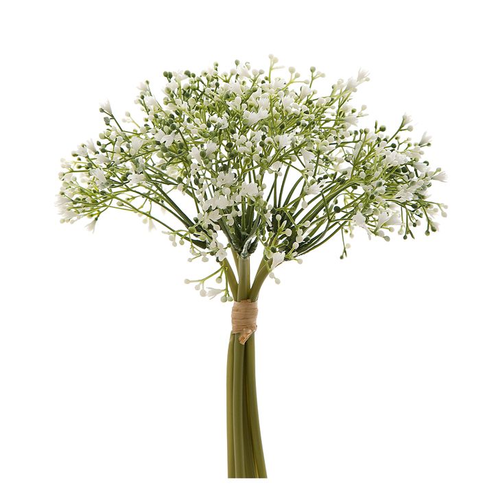 Baby Breath Bouquet 27cm Green & White