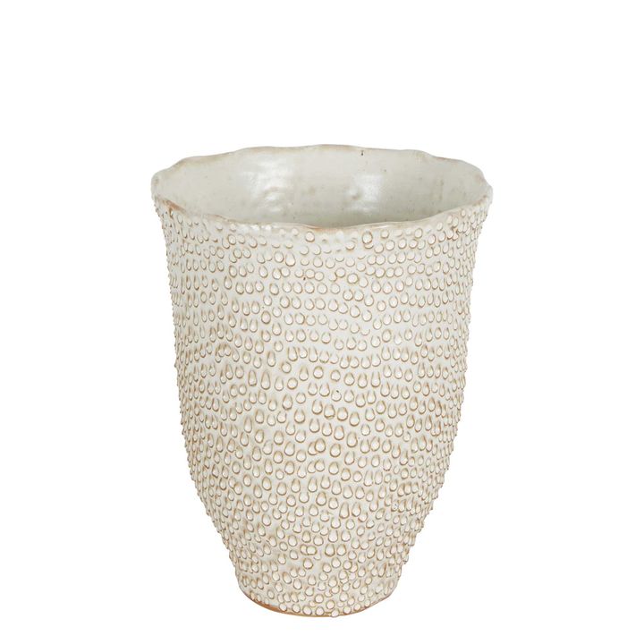 Spotted Bud Ceramic Vase Natural