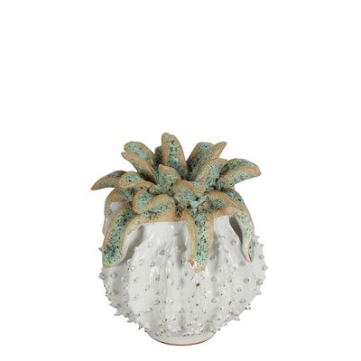 Pineapple Ceramic Sculpture Small White