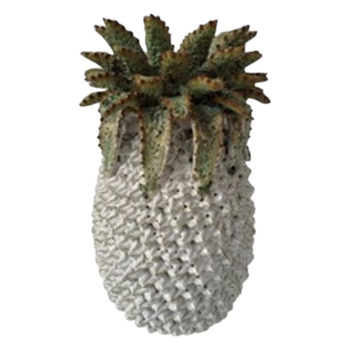 Pineapple Ceramic Vase Green White