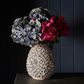 Egg Vase with Flower Medium White and Blue