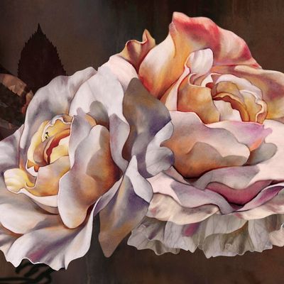 Roses In Oil Wallpaper