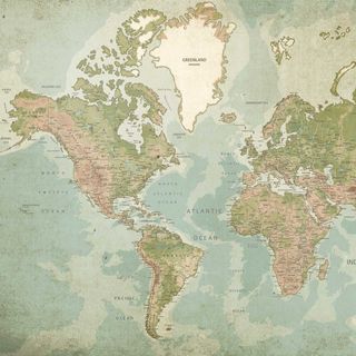Vintage World Map Wallpaper