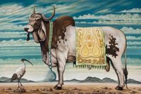 Sacred Cow and Sacred Ibis Wallpaper