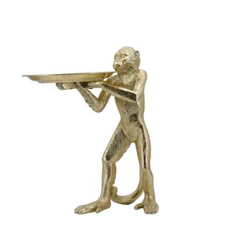 Albie Standing Monkey With Tray Gold