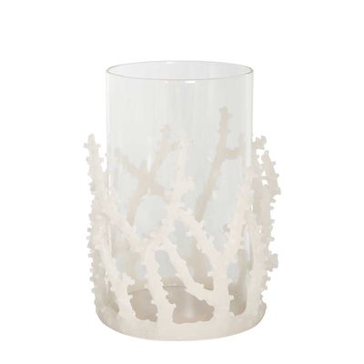 Coral Candle Holder Large White