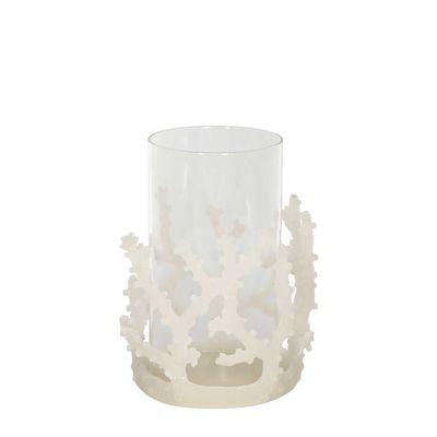 Coral Candle Holder Small White