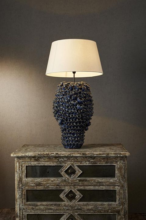 Singita Ceramic Table Lamp Base Blue- Base Only