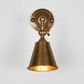 Utopia Wall Light with Metal Shade Antique Brass