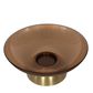 Gable Glass Footed Bowl Large Brown