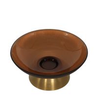 Gable Glass Footed Bowl Small Brown