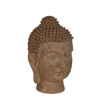 Tann Polyresin Buddha Head Large Brown