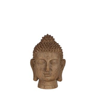 Tann Polyresin Buddha Head Small Brown