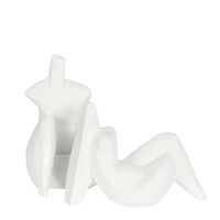 Henry Polyresin Reclining Statue White