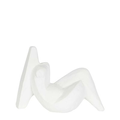 Henry Polyresin Reclining Statue White