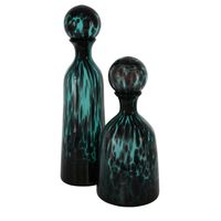 Jasper Glass Bottle Short Verdigris