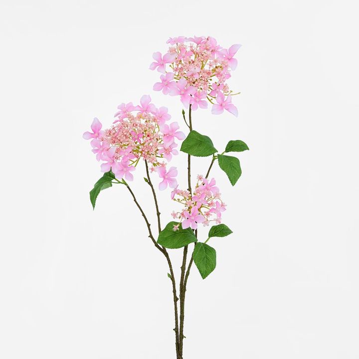 Lace cap Hydrangea Spray 70cm Pink