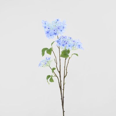 Lace cap Hydrangea Spray 70cm Blue
