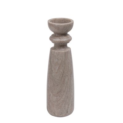 Santiago Marble Candle Stand Large Brown