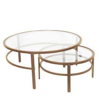 Manarola Coffee Table Nest Set of 2 Gold