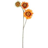 Sunflower Spray 87cm Orange