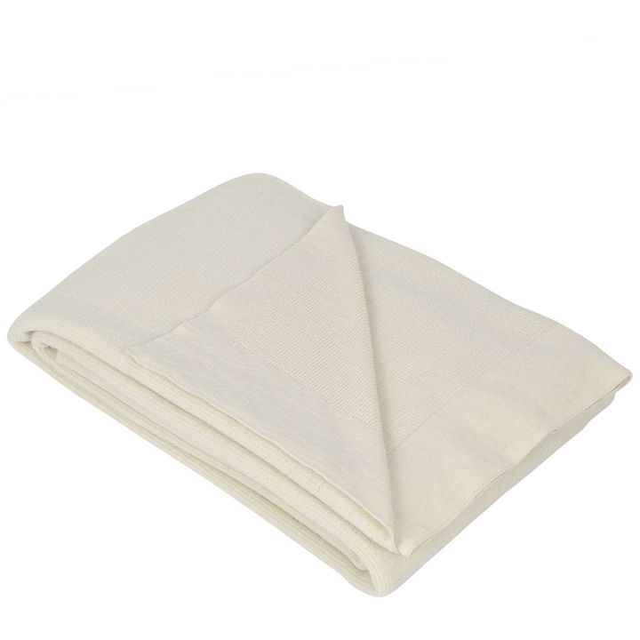 Lancaster Wool Throw Cream 130x230cm