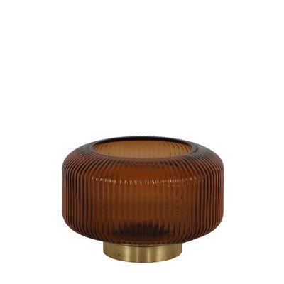 Juno Glass Vase Small Brown