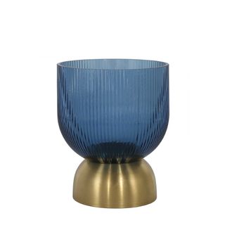 Carson Glass Vase Small Blue
